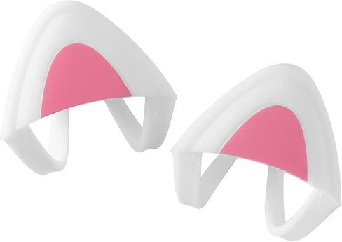 kwmobile Cat Ears for Overear Headphone (Set of 2) - Fits Headbands 1" to 1.5" (2.5cm to 3.8cm) Diameter - Black/Grey in Saudi Arabia