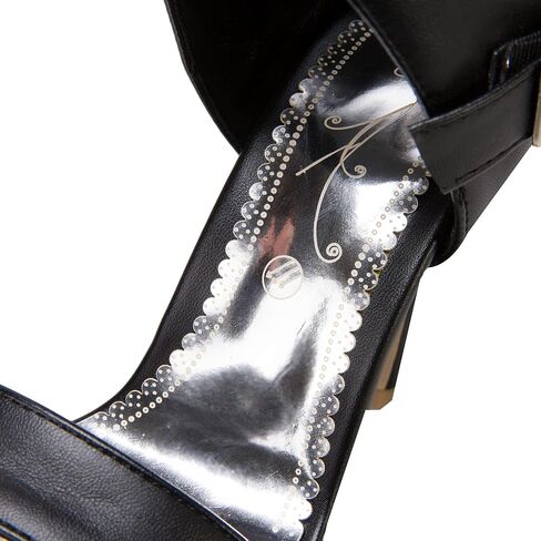 Women's fashion peep toe stiletto zip/buckle strap sandals high heel with 10 cm easy walking casual pumps for women big size Z33-12S in Saudi Arabia