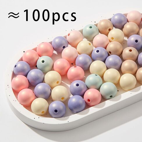 16mm Acrylic Beads Multicolor Beads Pen Beads Bubblegum Beads DIY Beading Hairband Bracelets Necklace Craft for DIY Jewelry Making (Double Cloud) in Saudi Arabia