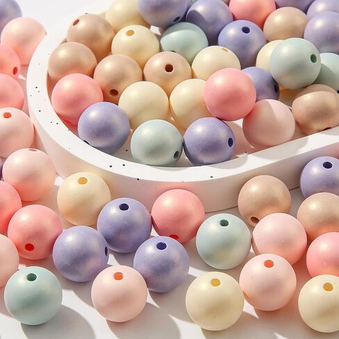 16mm Acrylic Beads Multicolor Beads Pen Beads Bubblegum Beads DIY Beading Hairband Bracelets Necklace Craft for DIY Jewelry Making (Double Cloud) in Saudi Arabia