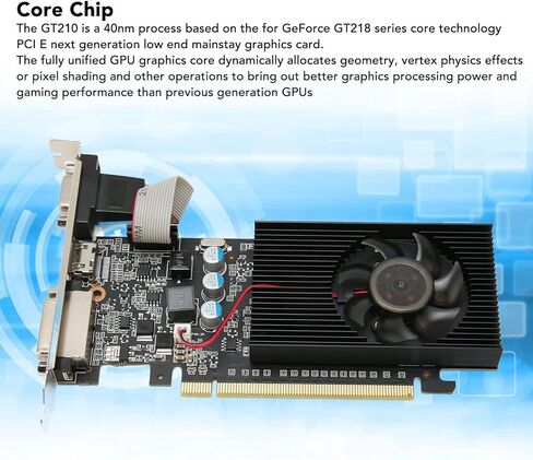 بطاقة رسومات الكمبيوتر، 1 جيجابايت 64 بت GDDR3 589 ميجا هرتز 1000 ميجا هرتز PCIE 2.0 بطاقات رسومات الألعاب، مع HD MI، DVI، واجهة VGA، مروحة تبريد واحدة، لـ DirectX10.1 in Saudi Arabia