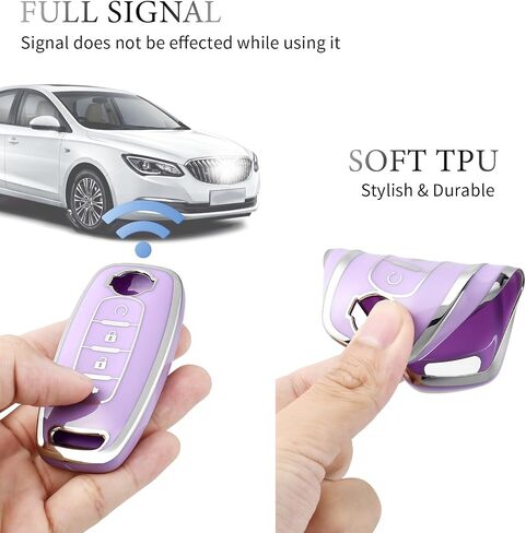OFFCURVE Key Fob Cover for Nissan, Key Fob Case Cover Holder for 2023 2024 Nissan Pathfinder Rouge 4Runner 4 Buttons Smart Key Car Accessories Key Remote Case Shell Protector, Black in Saudi Arabia