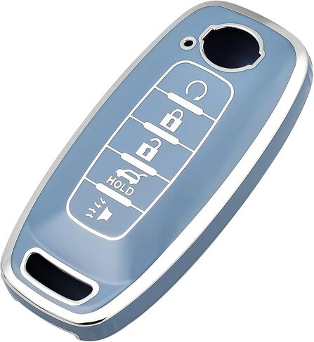 OFFCURVE Key Fob Cover for Nissan, Key Fob Case Cover Holder for 2023 2024 Nissan Pathfinder Rouge 4Runner 4 Buttons Smart Key Car Accessories Key Remote Case Shell Protector, Black in Saudi Arabia