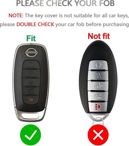 OFFCURVE Key Fob Cover for Nissan, Key Fob Case Cover Holder for 2023 2024 Nissan Pathfinder Rouge 4Runner 4 Buttons Smart Key Car Accessories Key Remote Case Shell Protector, Black in Saudi Arabia