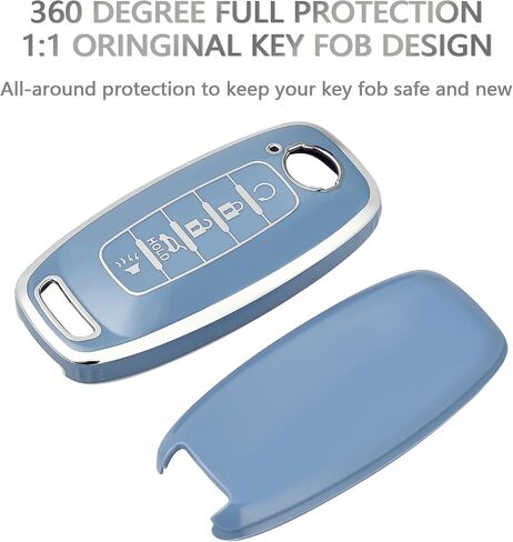 OFFCURVE Key Fob Cover for Nissan, Key Fob Case Cover Holder for 2023 2024 Nissan Pathfinder Rouge 4Runner 4 Buttons Smart Key Car Accessories Key Remote Case Shell Protector, Black in Saudi Arabia