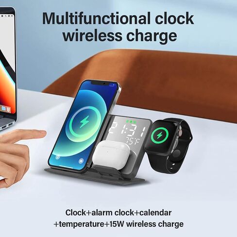 Wireless Charger Station & Alarm Clock in Saudi Arabia