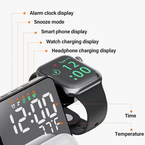 Wireless Charger Station & Alarm Clock in Saudi Arabia