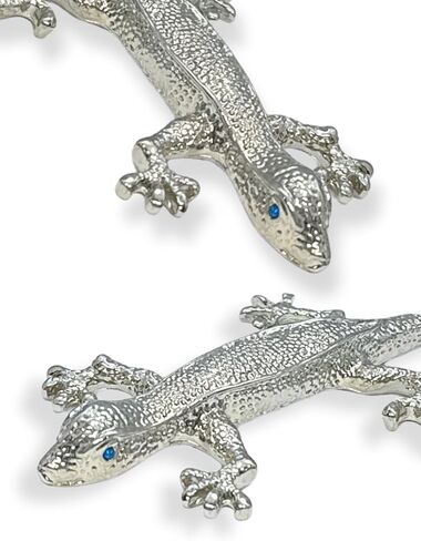 فتاحة حروف من جيكو، فضية مع عيون زرقاء - صندوق هدايا - 7 بوصة in Kuwait