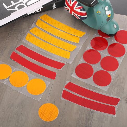 ASTER 20Pcs Golf Cart Reflex Reflector Strip, Reflective Decals, Outdoor Waterproof Reflector Tape Sticker, Night Visibility Adhesive Reflector Stickers for Club Car Yamaha EZGO in Saudi Arabia