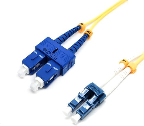 كابل تصحيح الألياف الضوئية LC/UPC إلى SC/UPC مزدوج الوضع مزدوج 2.0 LSZH - سلك نقل بيانات عالي السرعة لمركز بيانات الاتصالات السلكية واللاسلكية (1.0 متر / 3.2 قدم) in Kuwait