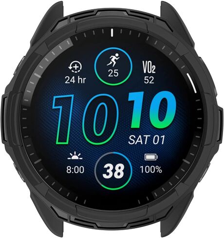 غطاء حافظة متوافق مع Garmin Forerunner 965، حافظات حماية من مادة TPU الناعمة المضادة للسقوط وملحقات الساعات الذكية (أسود) in Saudi Arabia