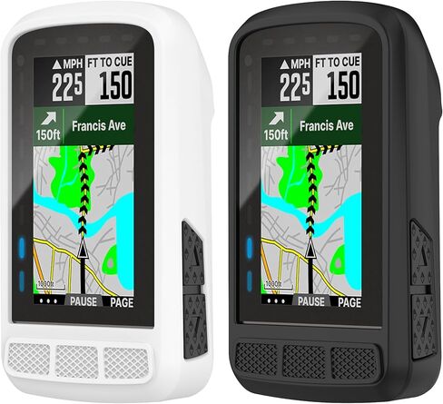 2 Pack Case Covers Compatible with Wahoo ELEMNT ROAM V2 Cases Accessories Silicone Protective Case Intended for Wahoo Bike Computer The ROAM V2 (Black+Green) in Saudi Arabia