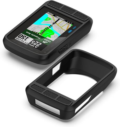 2 Pack Case Covers Compatible with Wahoo ELEMNT ROAM V2 Cases Accessories Silicone Protective Case Intended for Wahoo Bike Computer The ROAM V2 (Black+Green) in Saudi Arabia