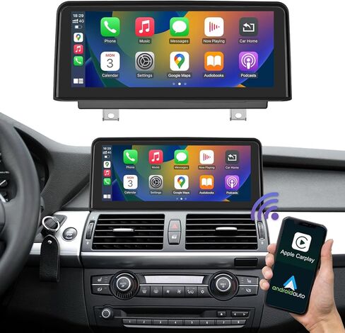Road Top 10.25 Inch Touchscreen Wireless CarPlay Android Auto for BMW X5 X6 Series E70/E71 2007-2009 Year with CCC System, Car Stereo Multimedia Car Radio Receiver in Saudi Arabia