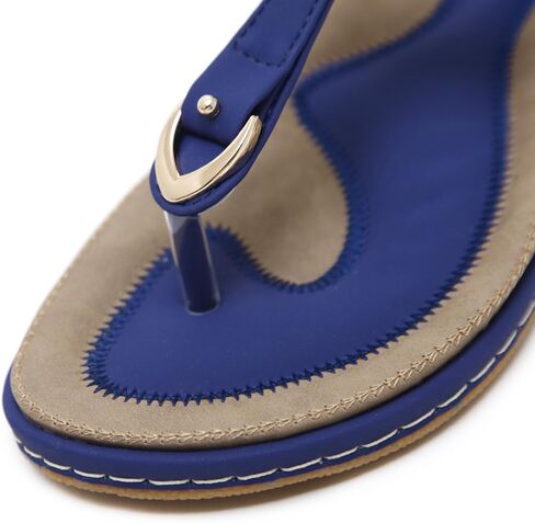 Meeshine Women's Bohemia Flip Flops Summer Beach T-Strap Flat Sandals Comfort Walking Shoes in Kuwait