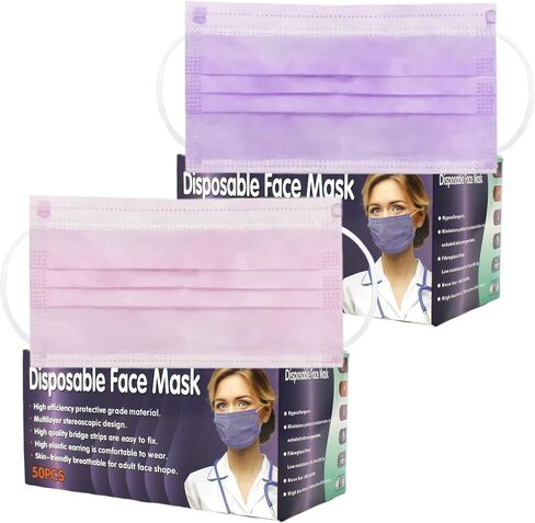Disposable Protective Safety Face Masks I 3-ply Breathable Non-Woven Mask - 50,100,150 Pack in Saudi Arabia