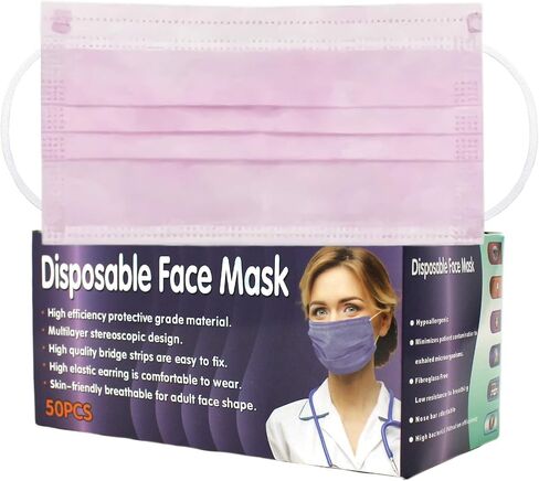 Disposable Protective Safety Face Masks I 3-ply Breathable Non-Woven Mask - 50,100,150 Pack in Saudi Arabia
