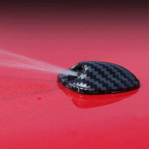 Glossy Metal Windshield Wiper Washer Caps Front Engine Cover Hood Window Spray Nozzle Covers Compatible With Mini Cooper 3rd Gen F54 F55 F56 F60 Hatchback Clubman Countryman 2014+ (Gun Color) in Saudi Arabia