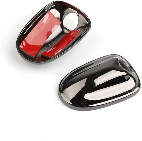 Glossy Metal Windshield Wiper Washer Caps Front Engine Cover Hood Window Spray Nozzle Covers Compatible With Mini Cooper 3rd Gen F54 F55 F56 F60 Hatchback Clubman Countryman 2014+ (Gun Color) in Saudi Arabia