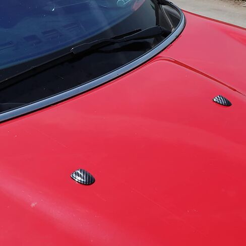 Glossy Metal Windshield Wiper Washer Caps Front Engine Cover Hood Window Spray Nozzle Covers Compatible With Mini Cooper 3rd Gen F54 F55 F56 F60 Hatchback Clubman Countryman 2014+ (Gun Color) in Saudi Arabia