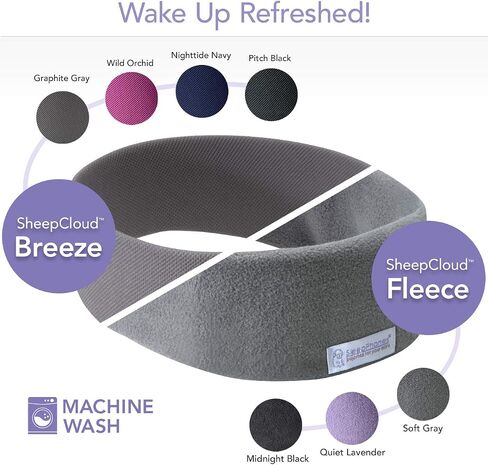 SleepPhones AcousticSheep Classic | Corded Headphones for Sleep, Travel, and More | The Original and Most Comfortable Headphones for Sleeping | Midnight Black - Fleece Fabric (Size S) in Saudi Arabia