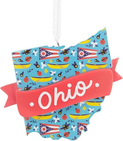 Hallmark State of Ohio Christmas Ornament, Multi Color (0001HGO2867) in Saudi Arabia