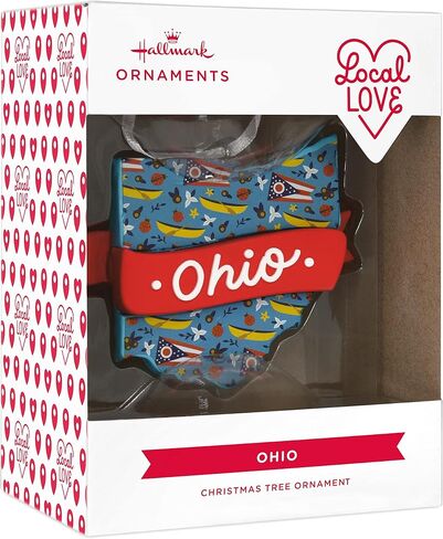 Hallmark State of Ohio Christmas Ornament, Multi Color (0001HGO2867) in Saudi Arabia