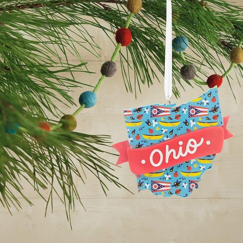 Hallmark State of Ohio Christmas Ornament, Multi Color (0001HGO2867) in Saudi Arabia