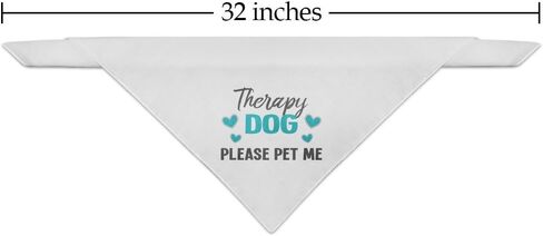 Therapy Dog Please Pet Me with Hearts Dog Pet Bandana - Black in Saudi Arabia