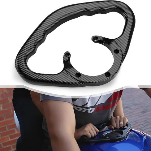 قضيب حمل راكب الدراجة النارية، من أجل Yamaha YZF R1 R3 R6 R25 / MT 03 07 09 Tracer / FZ1 FZ6 FZ8 XJ6، مسند ذراع خزان الوقود قبضة يد الركاب الأمامية، ألومنيوم عملية باستخدام الحاسب الآلي (أسود) in Kuwait