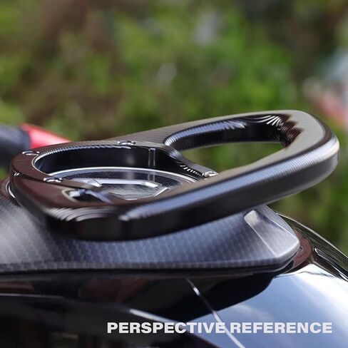 قضيب حمل راكب الدراجة النارية، من أجل Yamaha YZF R1 R3 R6 R25 / MT 03 07 09 Tracer / FZ1 FZ6 FZ8 XJ6، مسند ذراع خزان الوقود قبضة يد الركاب الأمامية، ألومنيوم عملية باستخدام الحاسب الآلي (أسود) in Kuwait