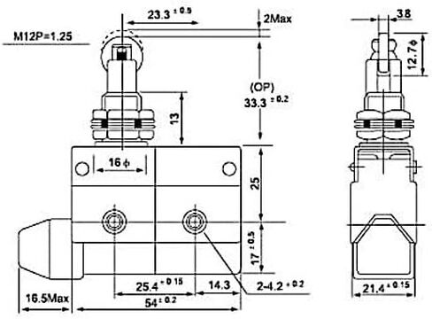 Uxcell AZ-7311 مكبس دوار مايكرو الحد التبديل لحظة لوحة جبل 1NC + 1NO ل CNC مطحنة طابعة ثلاثية الأبعاد مفتاح الباب in Saudi Arabia