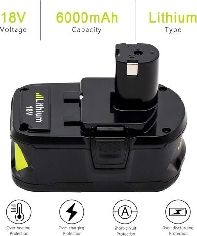 2-حزمة 6.0Ah 18V P108 تبديل البطارية لبطارية ليثيوم أيون P102 P103 P104 P105 P107 P108 لأداة الطاقة اللاسلكية 18 فولت + Plus in Kuwait