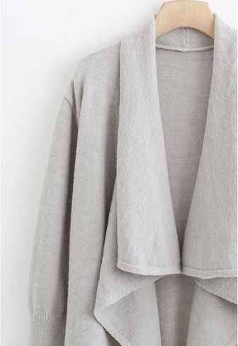 CHICWISH Women's Open Front Waterfall Longline Knit Cardigan Coatigan Light Jacket in Kuwait