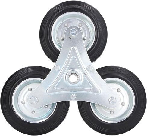 عجلة تسلق الدرج 6 بوصة سعة تحميل 300 رطل عجلة مثلثة متينة من المطاط الصلب عربة التسوق in Kuwait