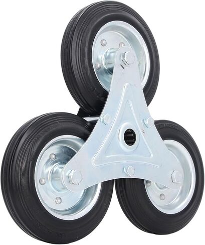 عجلة تسلق الدرج 6 بوصة سعة تحميل 300 رطل عجلة مثلثة متينة من المطاط الصلب عربة التسوق in Kuwait