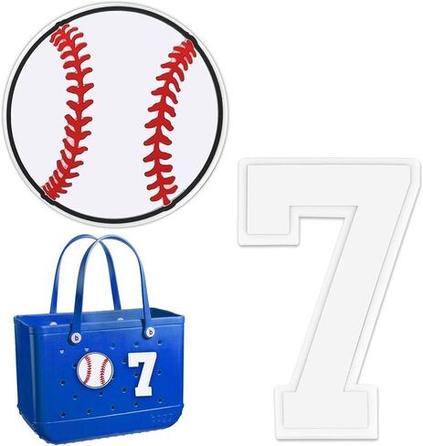 2Pcs Number Charms for Bogg Bag Insert Decorative Bogg Bag Charms, Compatible with Bogg Bag Original All Models, 2Pcs Baseball Charms for Bogg Bag Accessories in Saudi Arabia