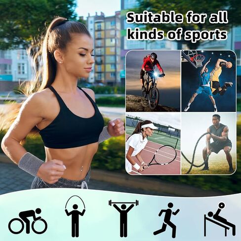 72 Pcs Wrist Sweatbands for Men Women Bulk Wrist Bands Sports Wristband Sweat Bands for Wrists Sports Sweatband Absorbent Cotton Sweat Wristband for Working Out Athletic Sports, White Gray Black in Saudi Arabia