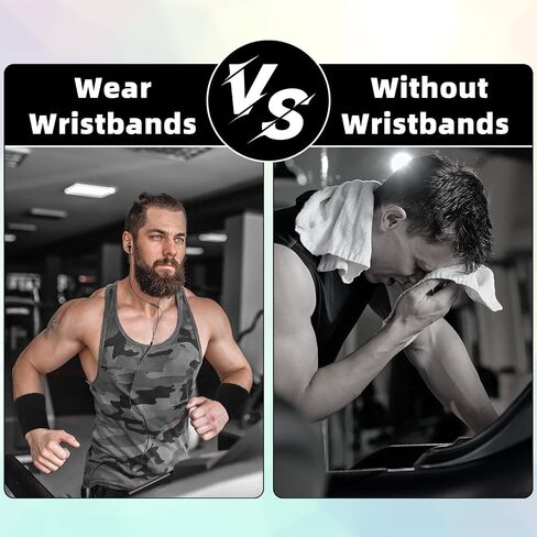 72 Pcs Wrist Sweatbands for Men Women Bulk Wrist Bands Sports Wristband Sweat Bands for Wrists Sports Sweatband Absorbent Cotton Sweat Wristband for Working Out Athletic Sports, White Gray Black in Saudi Arabia