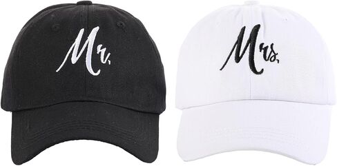 قبعات العروس والعريس قبعات البيسبول لحفلات الزفاف وحفلات شهر العسل هدية مطرزة قابلة للتعديل in Kuwait