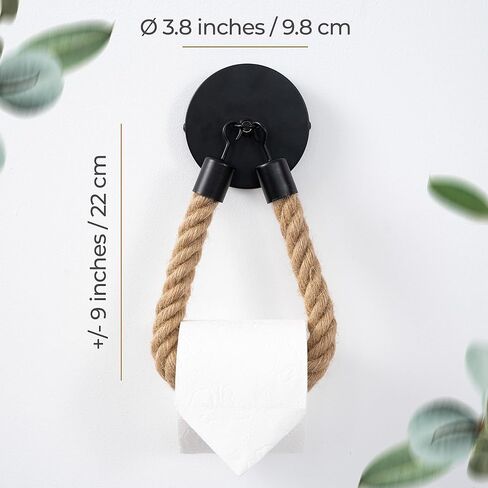 HENNEZ Bamboo Toilet Paper Holder Wall Mount - FSC Certified Wooden Toilet Paper Holder - Adhesive Bathroom Tissue Holder - Wood Toilet Paper Roll Holder Tissue Holder for Bathroom Toilet Paper Holder in Saudi Arabia