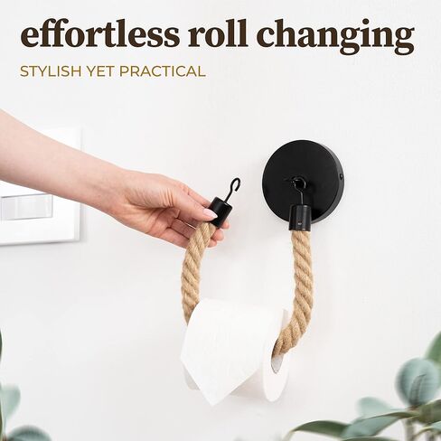 HENNEZ Bamboo Toilet Paper Holder Wall Mount - FSC Certified Wooden Toilet Paper Holder - Adhesive Bathroom Tissue Holder - Wood Toilet Paper Roll Holder Tissue Holder for Bathroom Toilet Paper Holder in Saudi Arabia