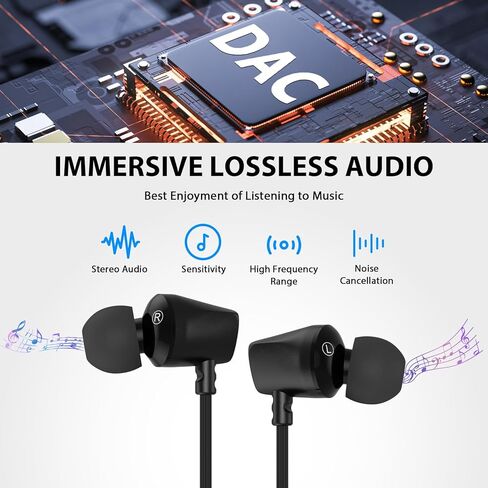 USB C Headphones for Samsung S24 Ultra S23 Fe Tab S9, Type C Earphone with Microphone HiFi Stereo Magnetic Case Wired Earbuds for iPhone 15 Pro Max Plus Galaxy S22 A35 A54 Flip Fold 5 Pixel 8 7 Pro in Saudi Arabia