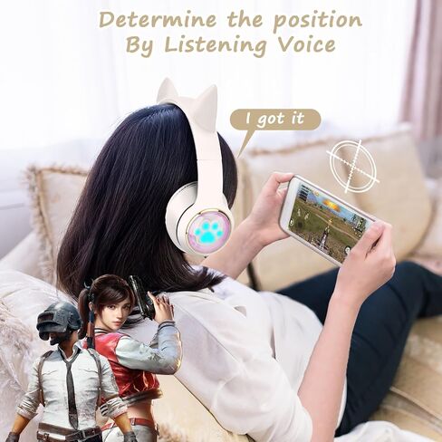 QearFun Cat Headphones for Girls Kids for School, Kids Bluetooth Headphones with Microphone & 3.5mm Jack, Teens Toddlers Wireless Headphones with Adjustable Headband for ipad/Tablet/PC-Black in Saudi Arabia