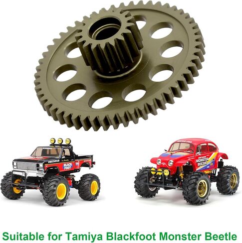 AMK Tamiya Gear 17/52T Tamiya الألومنيوم المقوى Diff Spool Gear لـ 1/10 RC Tamiya Blackfoot Monster Beetle TBF1752 Tamiya ترقيات الملحقات in Saudi Arabia