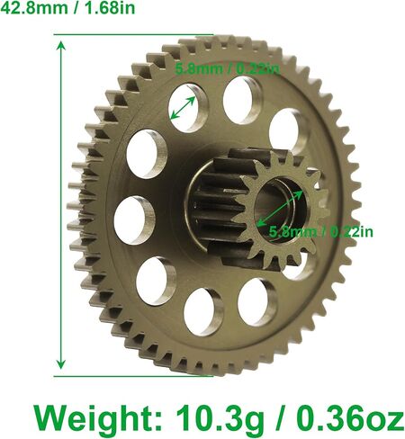AMK Tamiya Gear 17/52T Tamiya الألومنيوم المقوى Diff Spool Gear لـ 1/10 RC Tamiya Blackfoot Monster Beetle TBF1752 Tamiya ترقيات الملحقات in Saudi Arabia