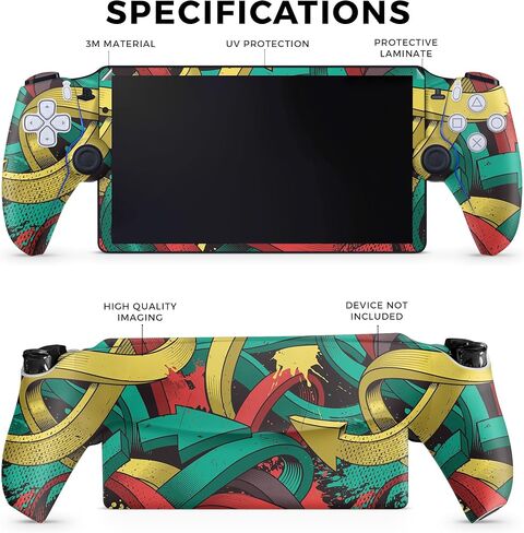 Carbon Fiber Gaming Skin Compatible with PS5 Portal Remote Player - Blue Meanies - Premium 3M Vinyl Protective Wrap Decal Cover - Easy to Apply | Crafted in The USA by MightySkins in Saudi Arabia