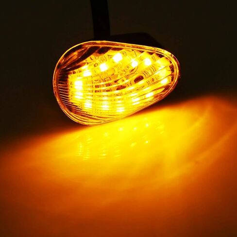 Motorcycle Turn Signal Light, Flush Mount Turn Signals, 1 Pair Amber Motorcycle LED Turn Signal Indicator Lamp Blinker Lights For Yamaha YZF R1 R6 R6S(Clear) in Saudi Arabia