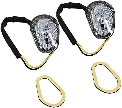 Motorcycle Turn Signal Light, Flush Mount Turn Signals, 1 Pair Amber Motorcycle LED Turn Signal Indicator Lamp Blinker Lights For Yamaha YZF R1 R6 R6S(Clear) in Saudi Arabia