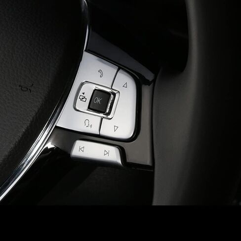 Compatible with VW Volkswagen Golf MK7 Passat B8 Tiguan Arteon Car Steering Wheel Acc Button Switch Volume Button Trim Cover Sticker (Button with CNL Letter) in Saudi Arabia
